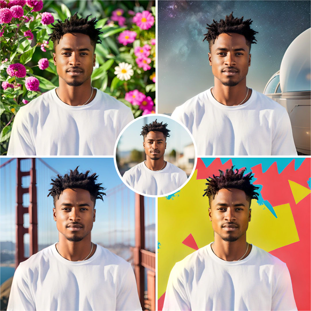 Choose from tons of AI background presets 