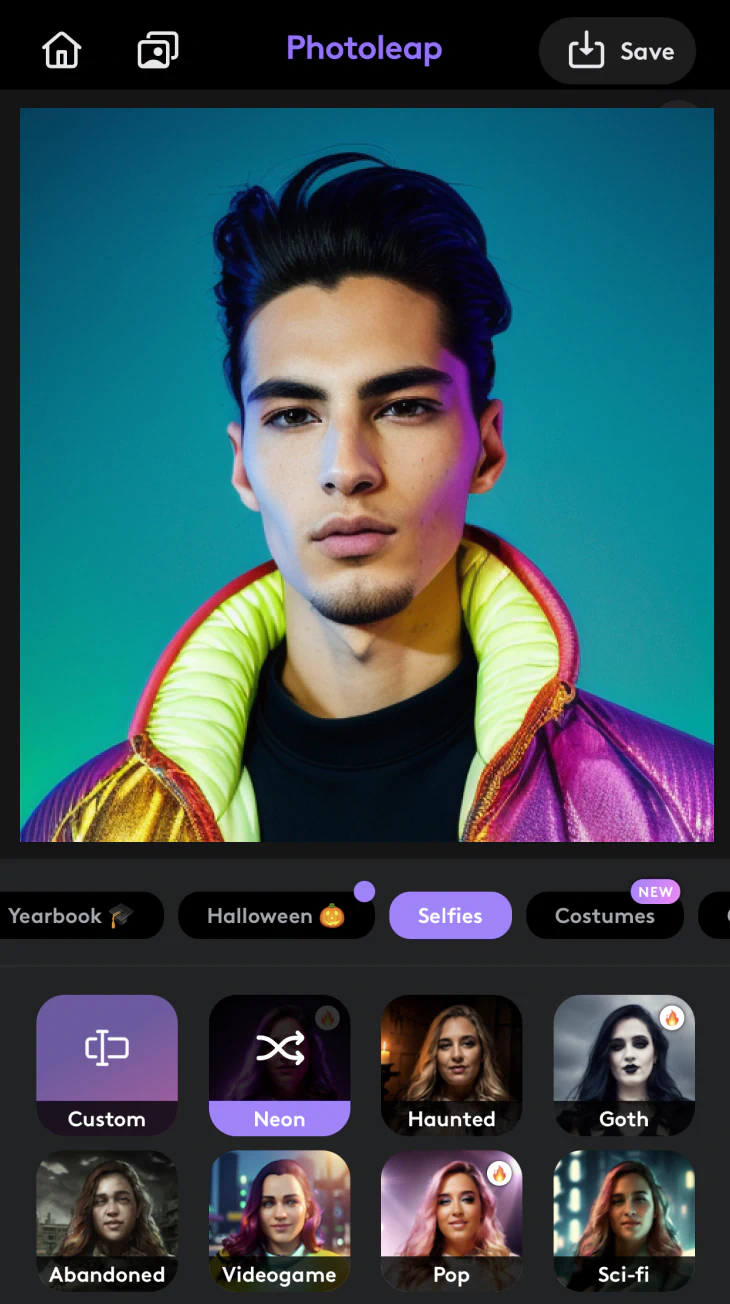 How to make AI selfies with Photoleap app