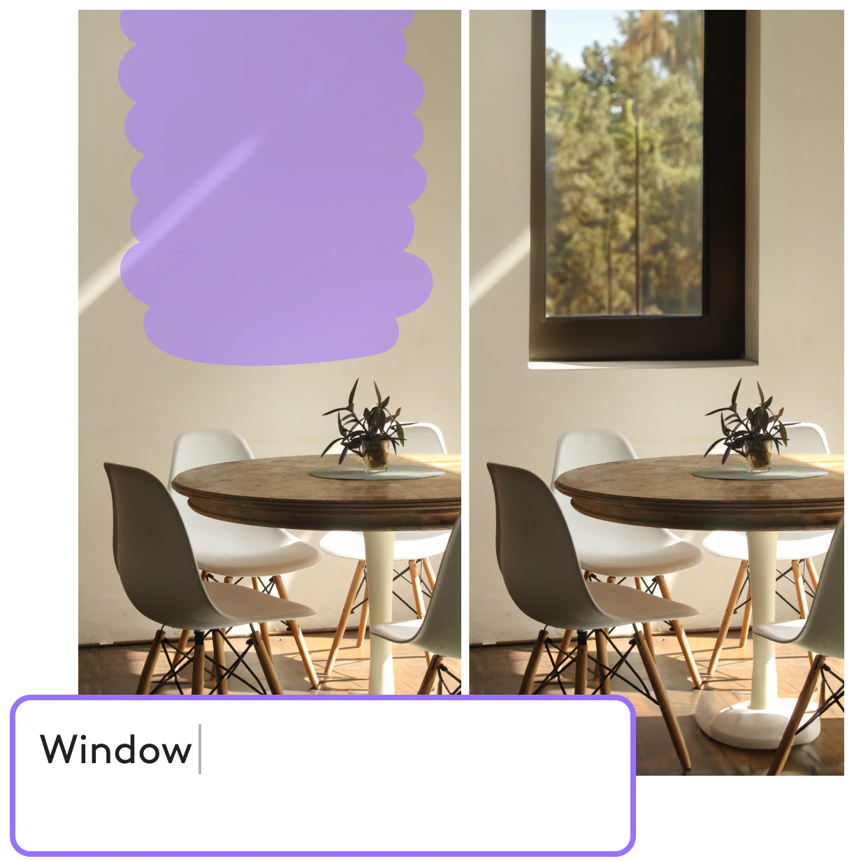 Use our AI room design app to explore renovations