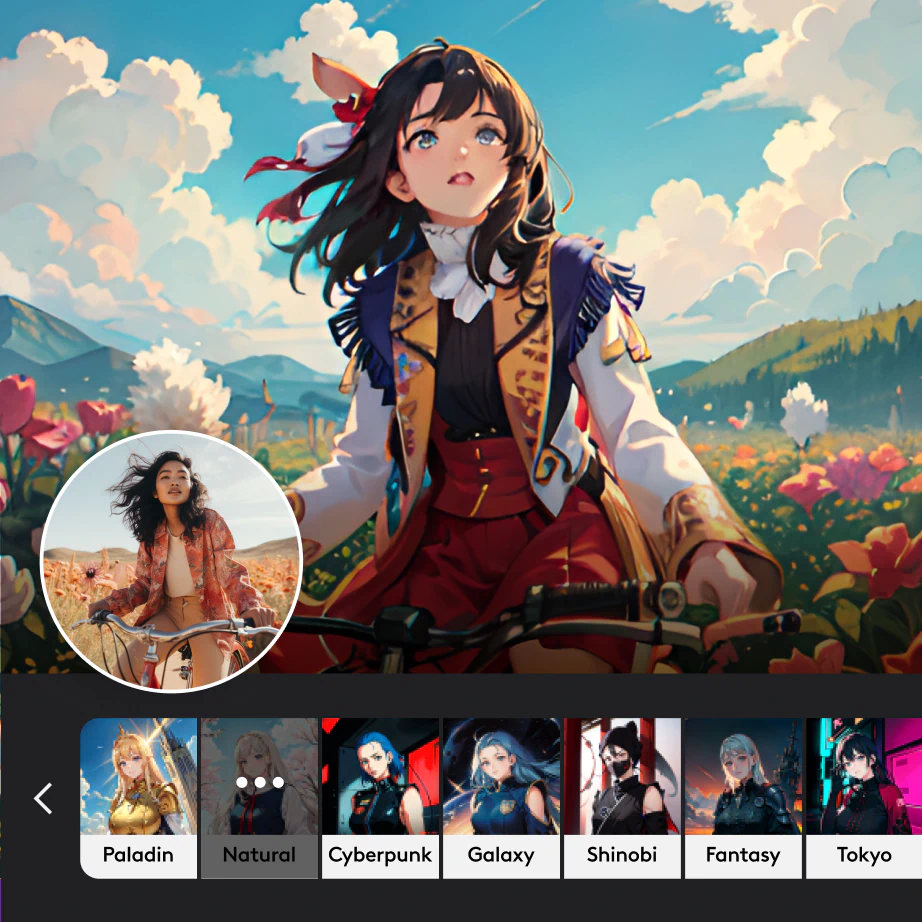Discover Photoleap’s variety of anime filters