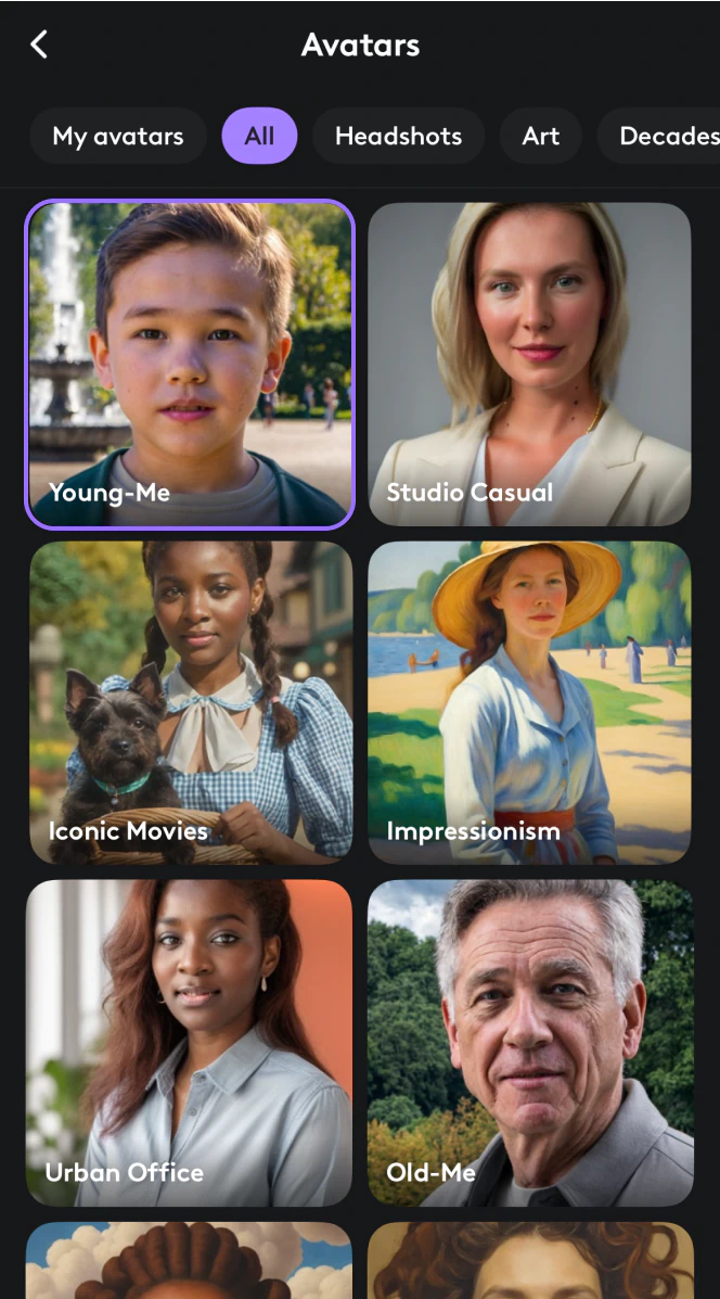 How to apply the age filters to my photos