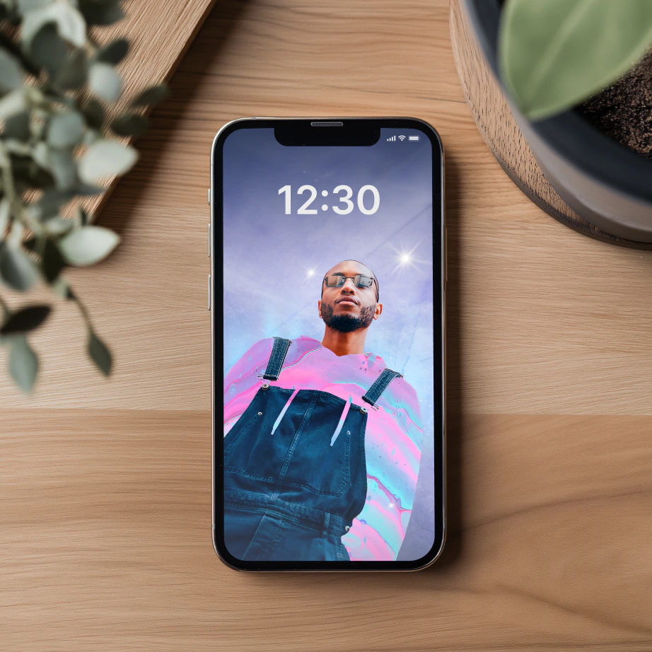 Design overlays for phone wallpapers