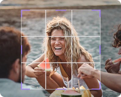 Use our image cropper tool to resize photos
