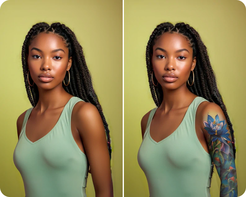 Get tattoo inspiration with Photoleap’s AI tattoo generator 