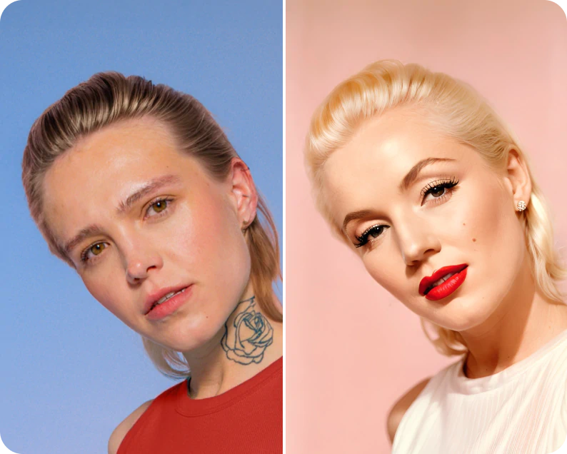 Morph two faces together with Face Mix