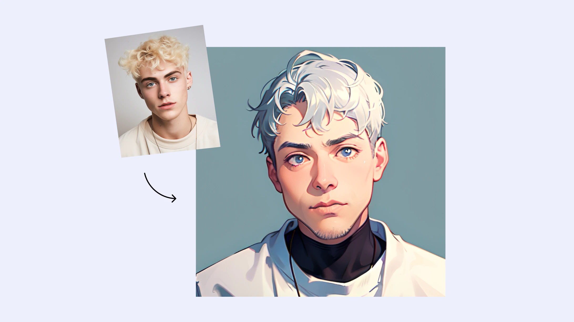 Turning a photo into a cartoon avatar for a profile picture