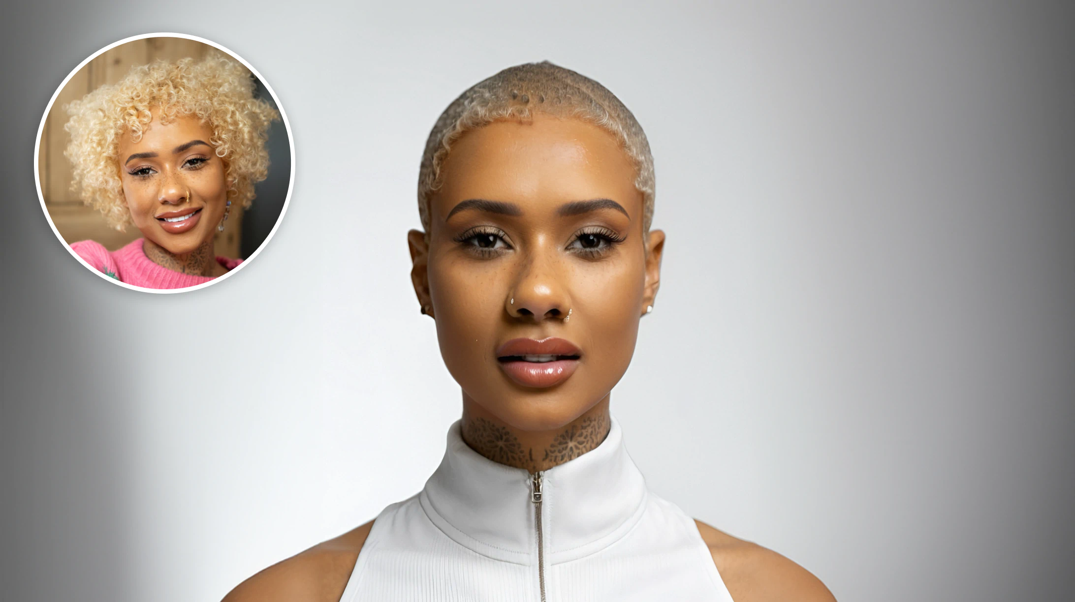 Photoleap-created model headshots displaying various styles