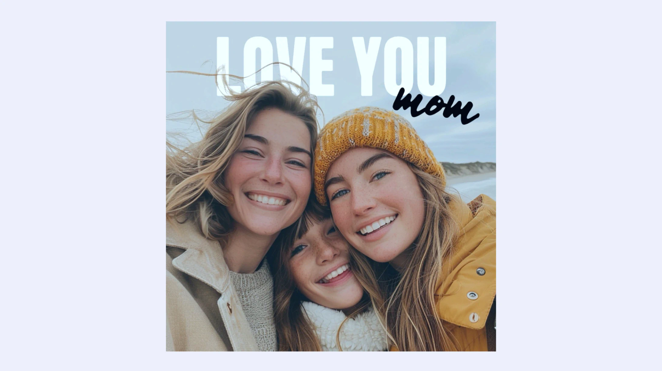 Add text to your mother's day card