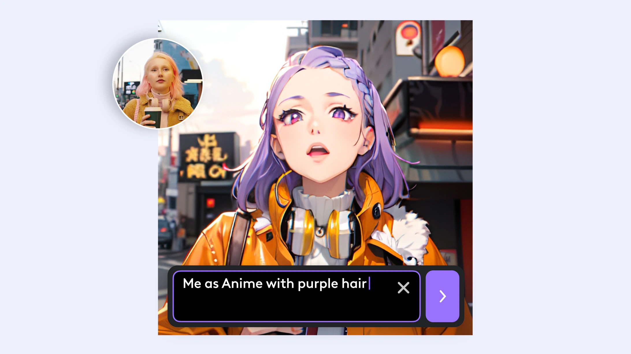 Turn yourself into a cartoon with custom prompts