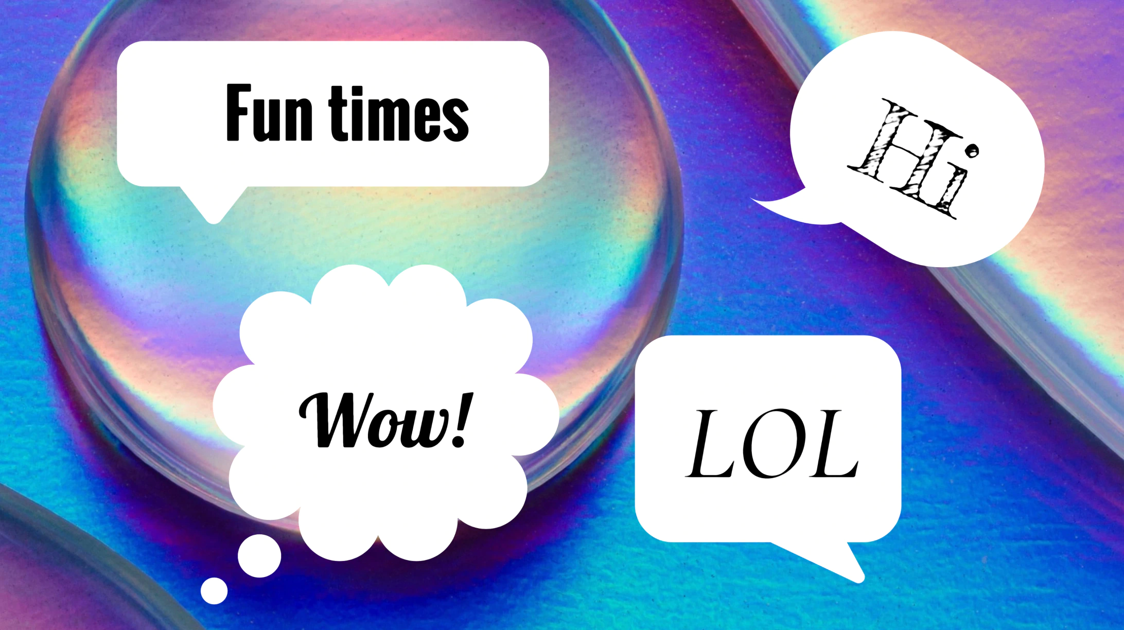 Add word bubble to photo with Photoleap