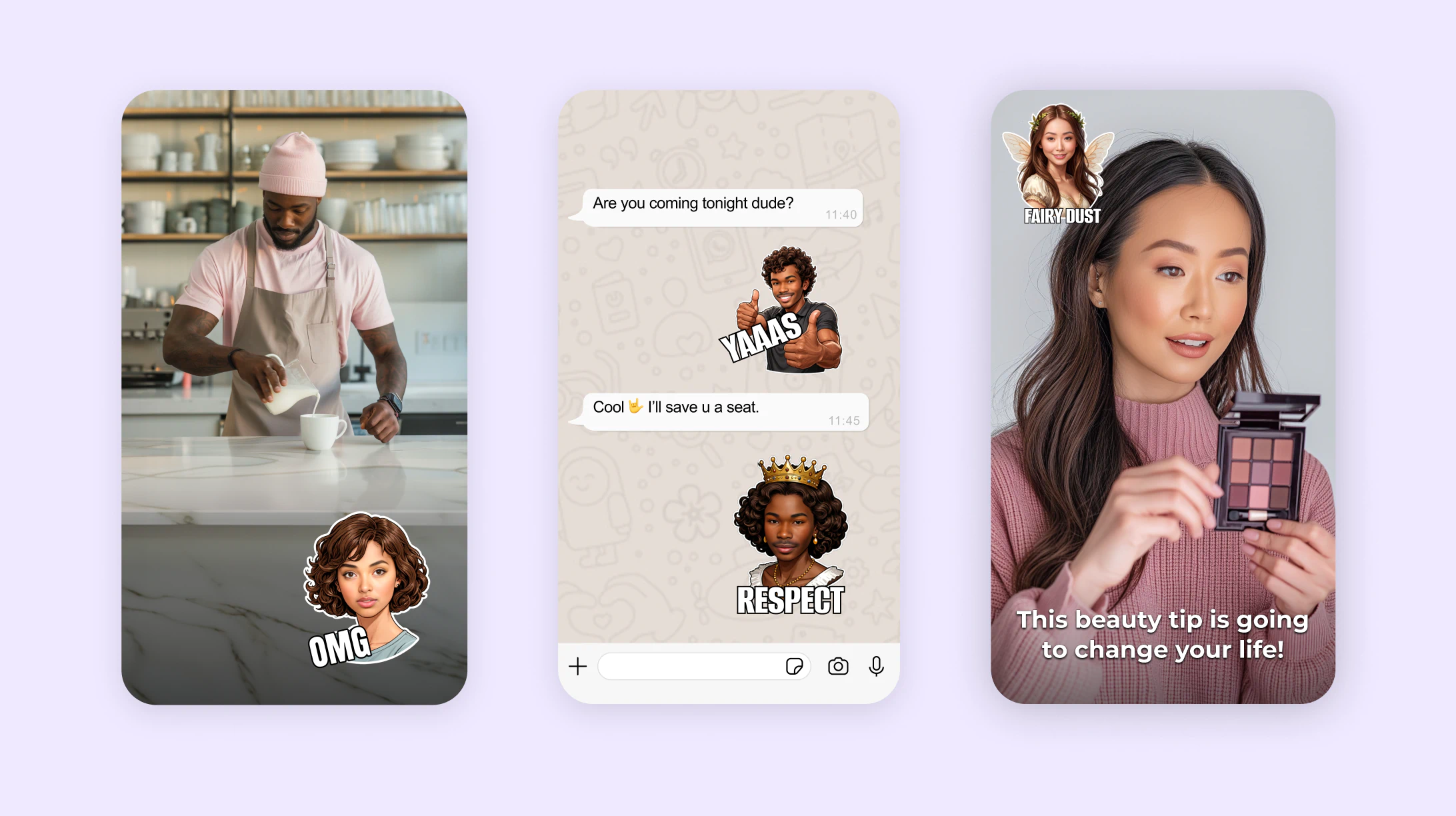 Transform pictures into stickers for social media