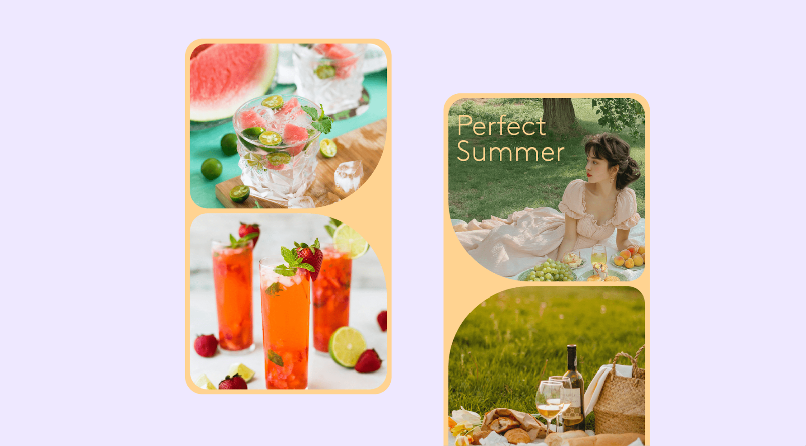 Summer photo collage crafted with Photoleap