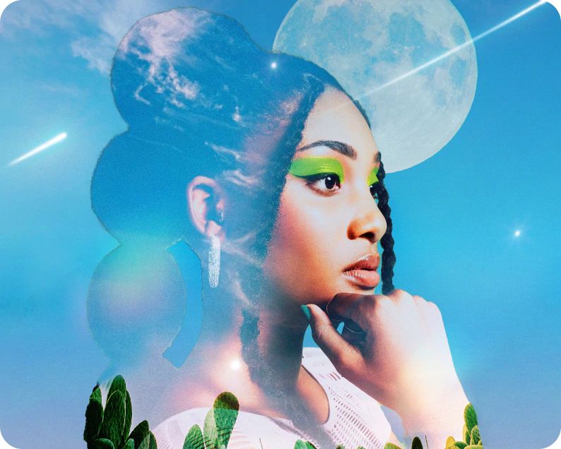 Superimpose two images with Photoleap